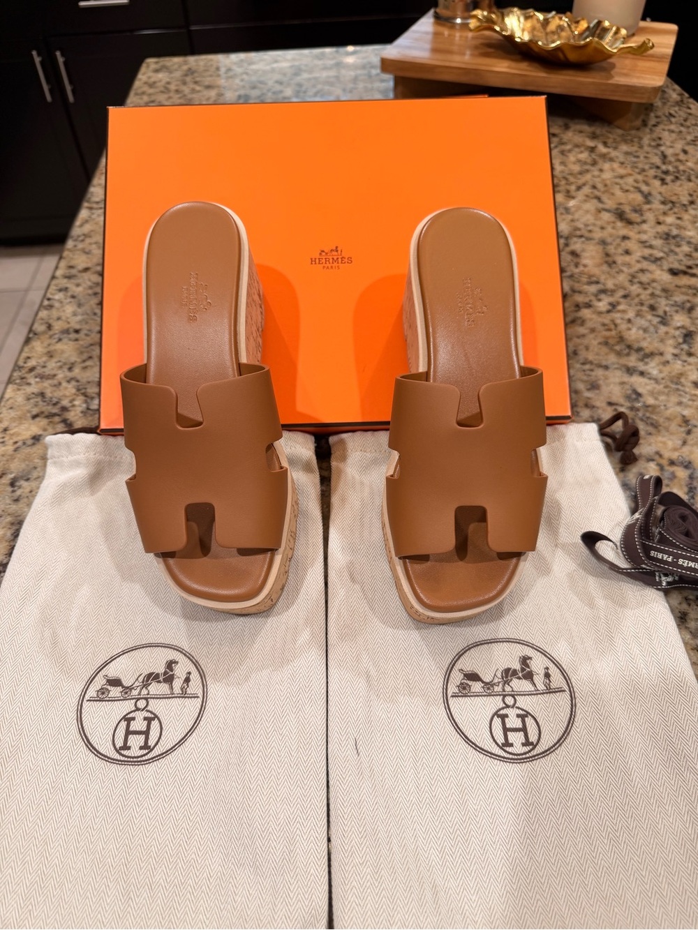 Hermes Eze 30 Leather Sandal
